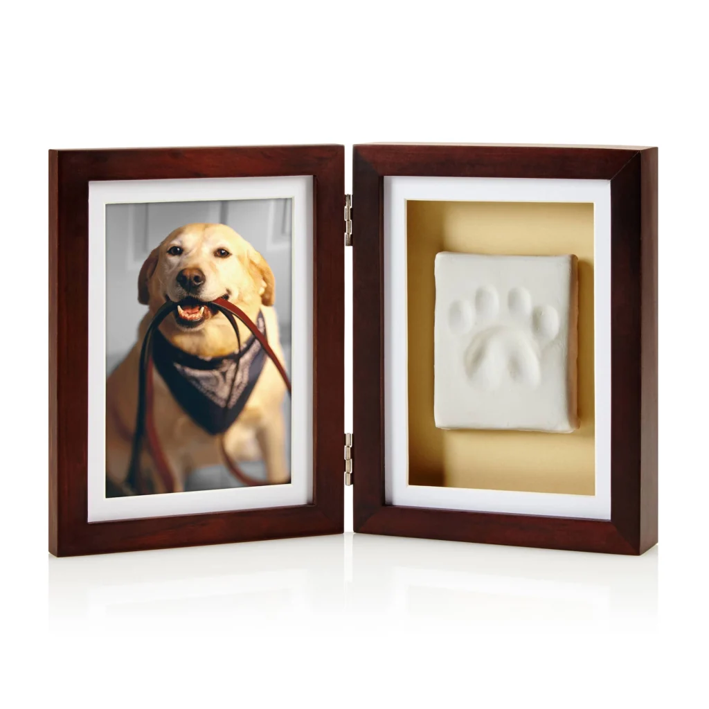 Paw Print Keepsake Photo Frame & Clay Impression Kit