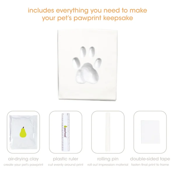 Instructions for making a clay paw print imprint keepsake.