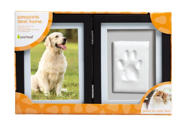 Pet Keepsake Frame with Clay Imprint – Paw Print Memory Kit